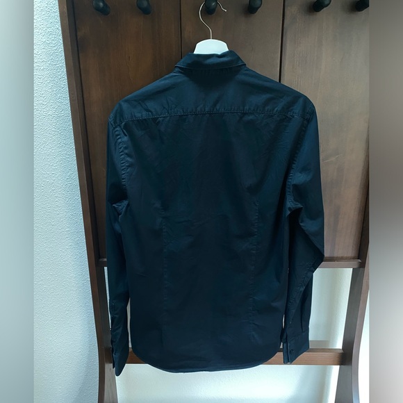 Versace Collection Men’s Trend Fit Button Up in Black (Size 15.5) - Picture 8 of 14